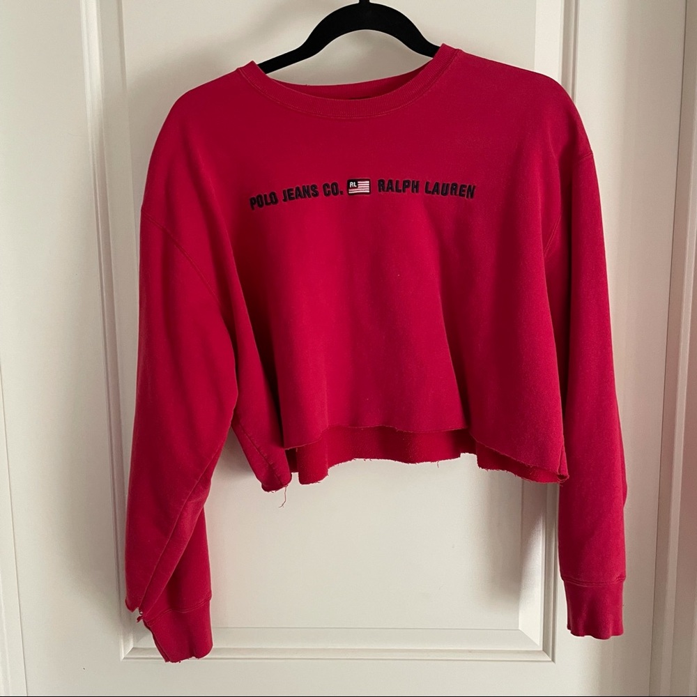 Vintage cropped Ralph Lauren sweatshirt